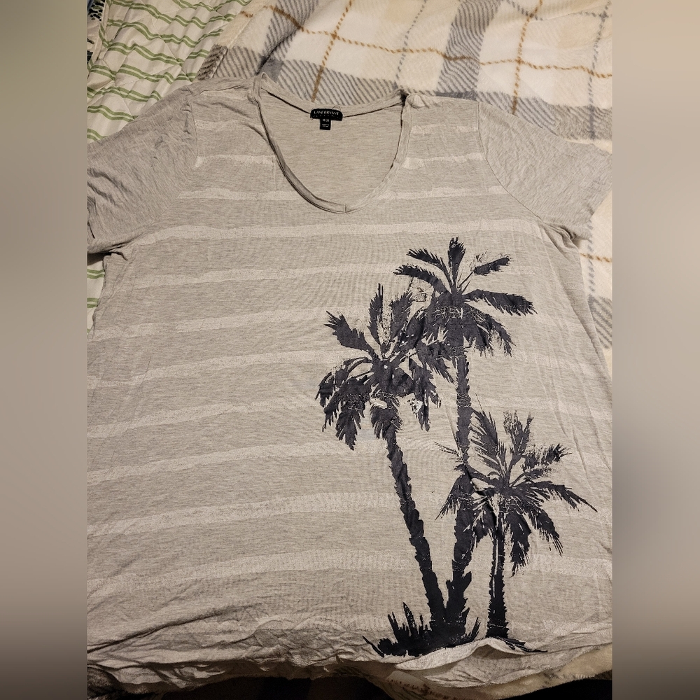 Lane Bryant Light Gray Tee